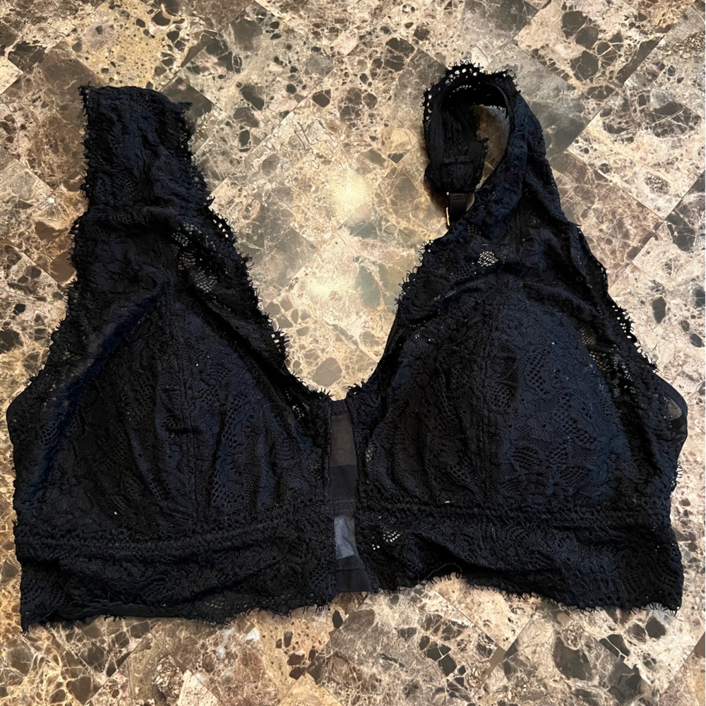 Aerie Midnight Black Lace Bralette